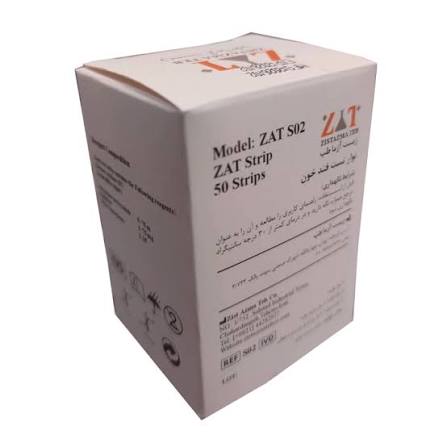 نوار تست قند خون ای بی چک مدل ZAT سازگار با دستگاه ای بی چک و ZAT- بسته 50 عددی